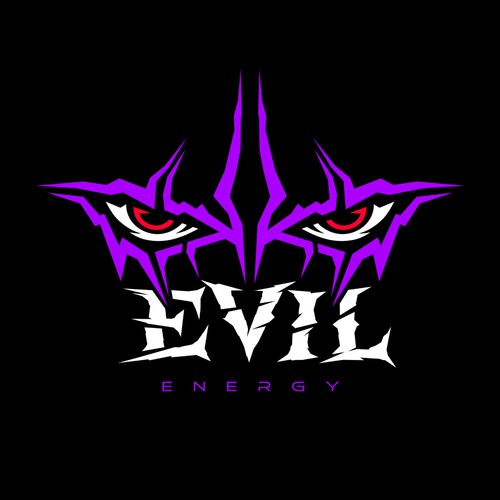 Eye design with the title 'Evil Energy Logo Redesign'