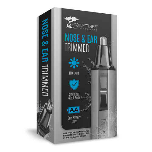 Industrial packaging with the title 'Awesome and attractive digital box for a personal trimmer'