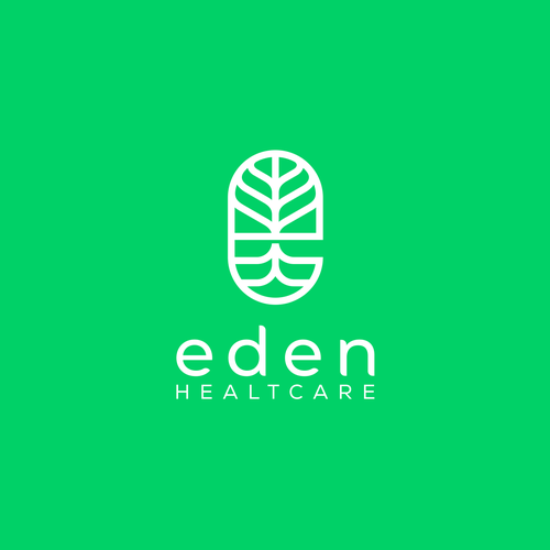Healthy brand with the title 'Innovative pharmacy start-up logo for Eden Healthcare'