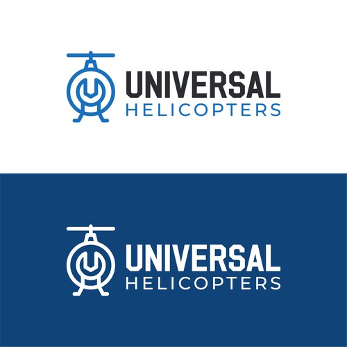 Helicopter logo with the title 'Universal Helicopters Logo'