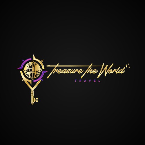 Disney design with the title 'Creative Logo Concept for Treasure The World Travel Agency '