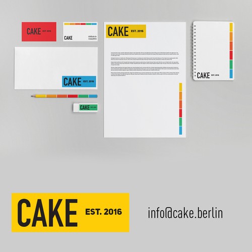 Bakery brand with the title 'CAKE Rebrand and Identity.'