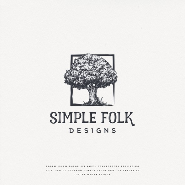 Folk logo with the title 'Simple Folk Designs'