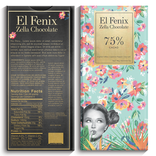 Dark chocolate packaging with the title 'Craft Beer Inspired Retro Dark Chocolate Bar Box Design'