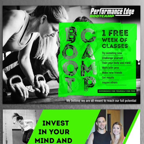 Fitness design with the title 'Fitness postcard'