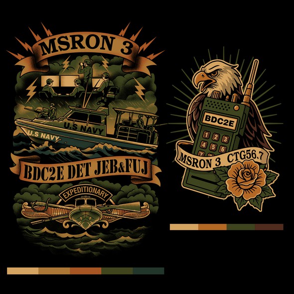 Army t-shirt with the title 'BDC2E t-shirt design'