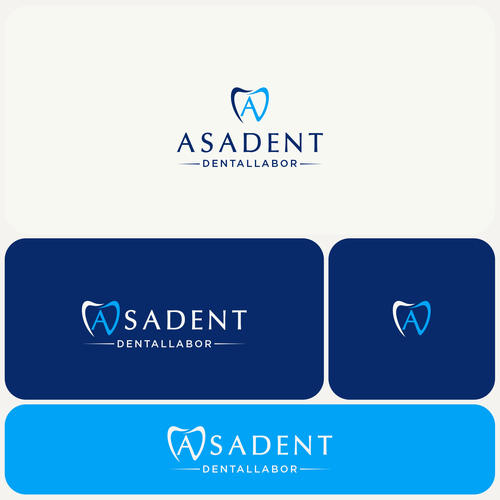 Dental logo with the title 'Logo design for Asadent'