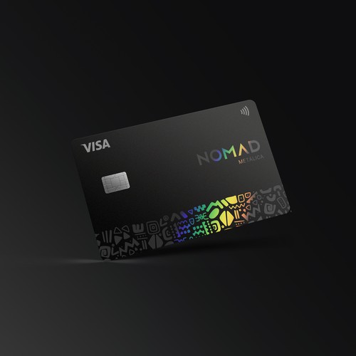 Metallic design with the title 'Premium Credit Card Design for Young Professionals in Latin America'