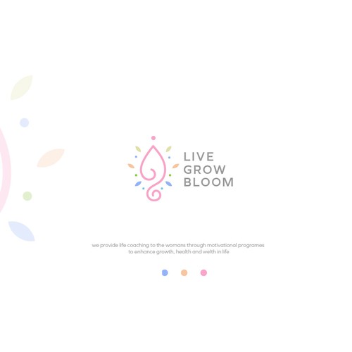 Bloom design with the title 'wellness logo design concept'