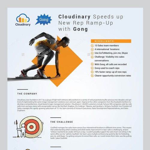 Case study design with the title 'Ultra modern, clean & contemporary 2 page customer case ctudy'