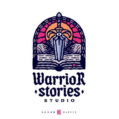 Studio logo with the title 'Warrior Stories Studio'