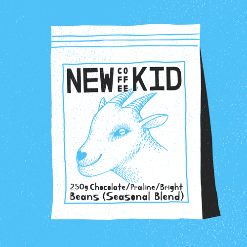 Social media artwork with the title 'Illustration of coffee package'