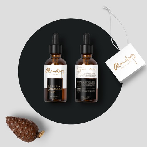 Oil label with the title 'Package design'