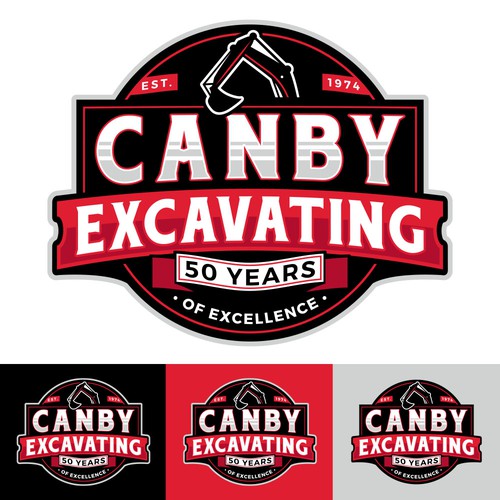 Machinery logo with the title 'Canby Excavating'