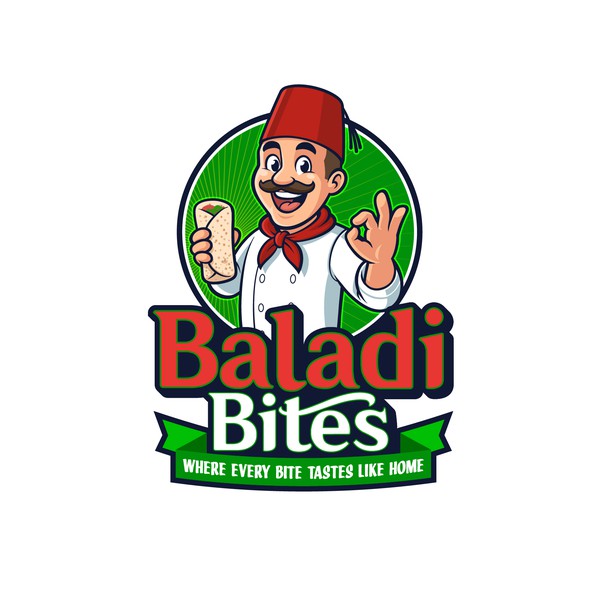 Chef logo with the title 'Awesome Lebanese Chef Mascot!'