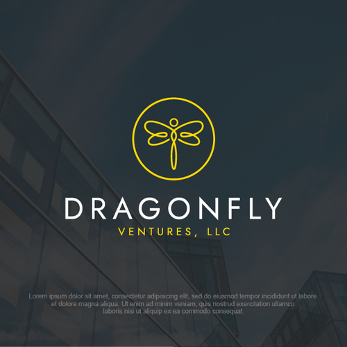 Dragonfly design with the title 'Dragonfly logo'