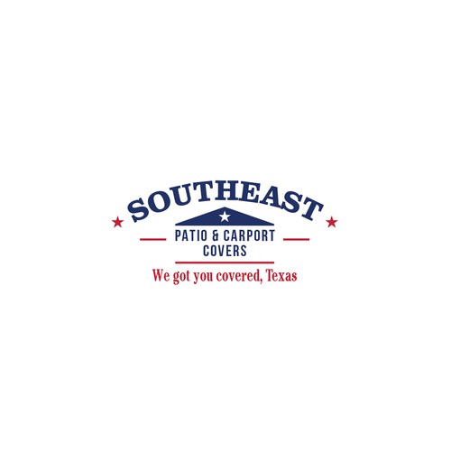 Texas brand with the title 'Logo design for Southeast Patio & Carport Covers.'