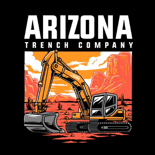 Arizona design with the title 'Arizona trench company'