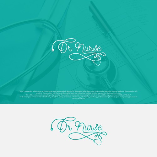 Nurse logo with the title 'feminine Logo for Dr Nurse'