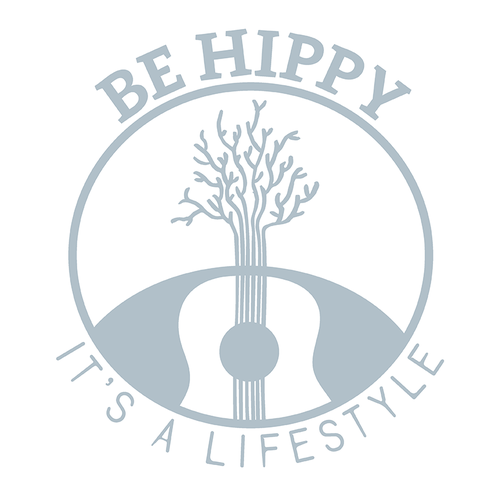 Earthy logo with the title 'Organic Logo Design for lifestyle brand 'be hippy''