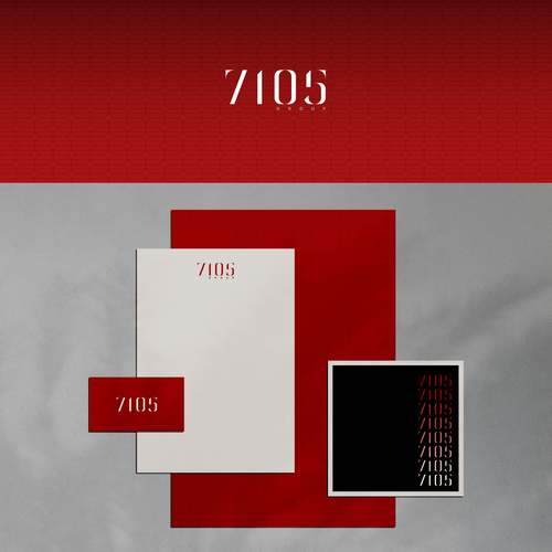 Pattern logo with the title '7105 Logo  Design'