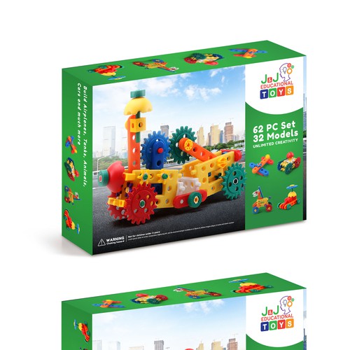 Toy packaging with the title 'J&J Educational Toys'