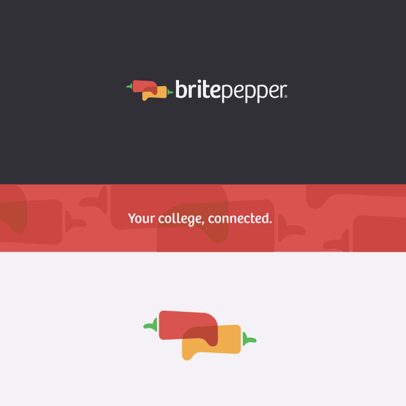 Tagline logo with the title 'Logo for Brite Pepper'