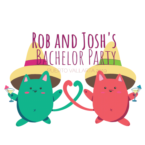 Wedding artwork with the title 'Rob and Josh´s'