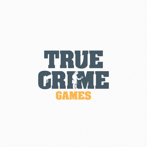 Board game logo with the title 'True Crime Games'