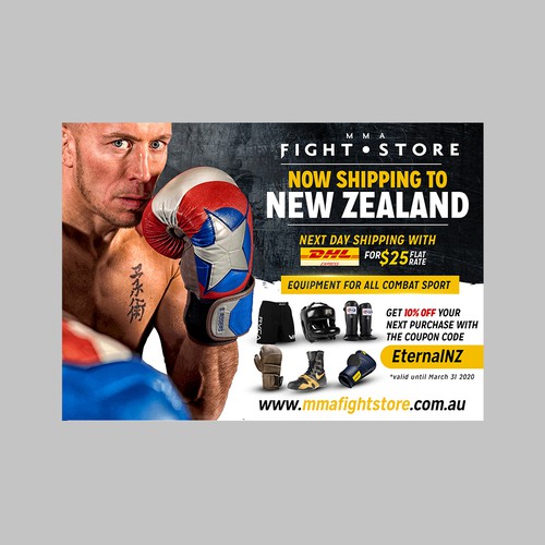 Mixed martial arts design with the title 'Flyer for MMA Fight Store '