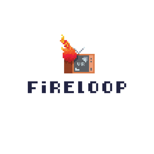 8 bit design with the title 'Fireloop Logo'