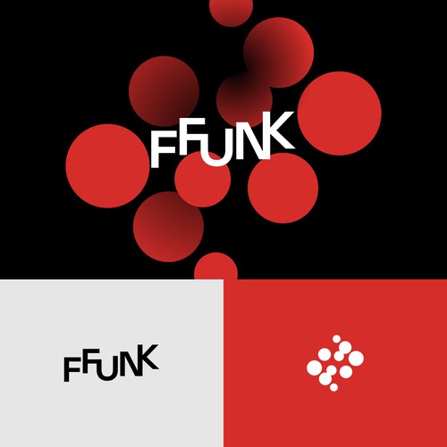 Funky design with the title 'Funky Modern Logo Concept for Music Brand'
