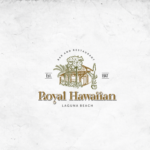 Beach brand with the title 'Logo concept for bar and restaurant'