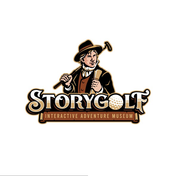 Character logo with the title 'Storygold Logo'