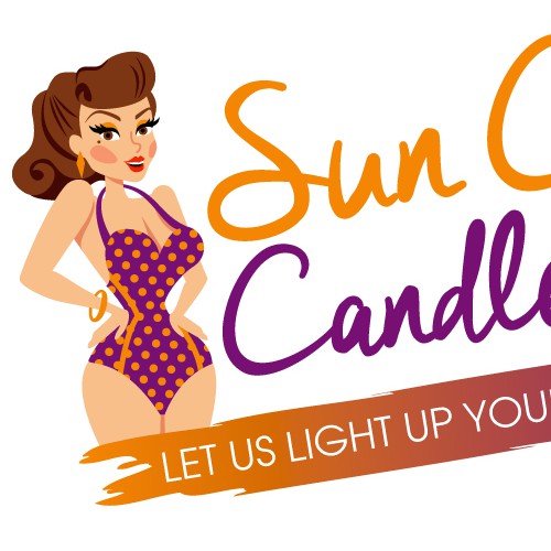 Vector design with the title 'Vintage Pin up'