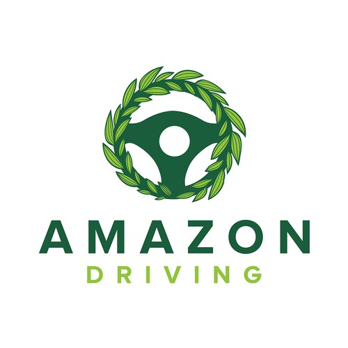 Amazon logo with the title 'Amazon Driving'