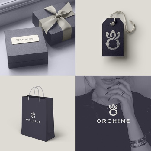 Orchid design with the title 'Logo concept for a Jewellery'