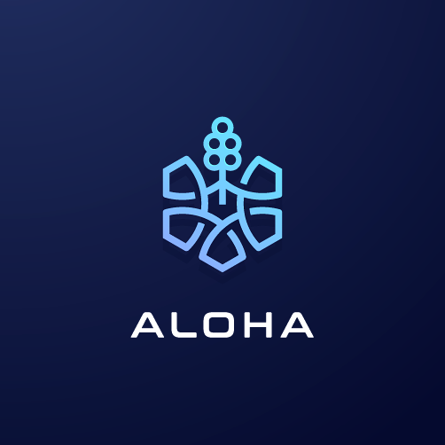 Aloha logo with the title 'Medical Tech Company Logo'