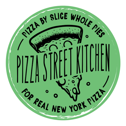 One-color design with the title 'Pizza Logo'