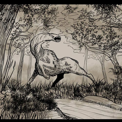 Creature artwork with the title 'Creature Illustration'