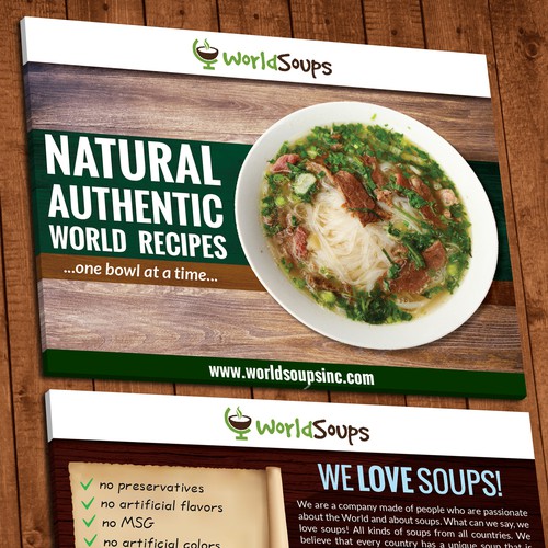 Soup design with the title 'World Soups Flyer'