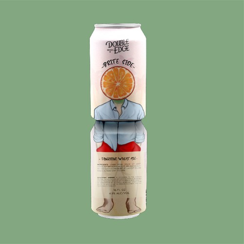 Beer can design with the title 'quirky beer can design'
