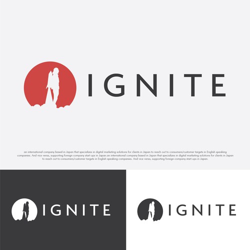 Digital marketing logo with the title 'ignite logo concept'