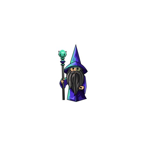 Wizard design with the title 'Wizard mascot'
