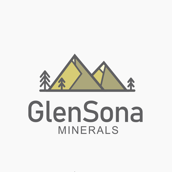 Exploration logo with the title 'Clean and Modern Mining Logo'