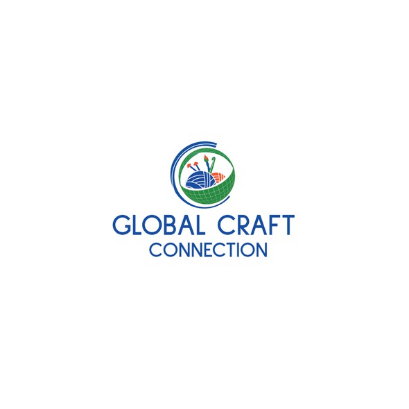 Crochet logo with the title 'Logo for Global Craft Connection'