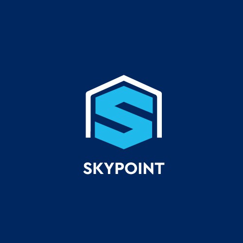 Stock market logo with the title 'SkyPoint Logo Concept – Modern Symbol of Growth'