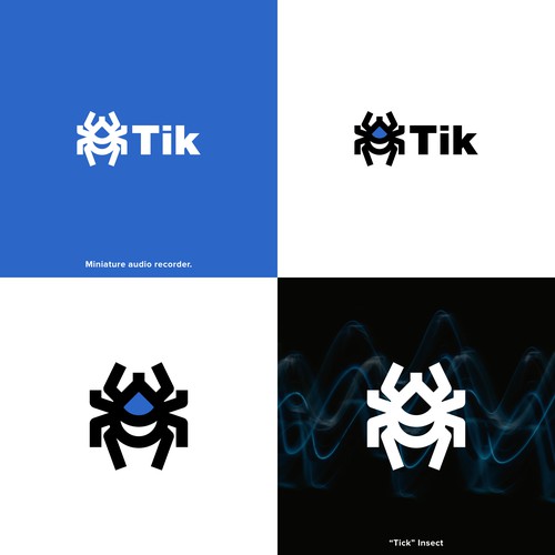 Spider design with the title 'Tick Logo'