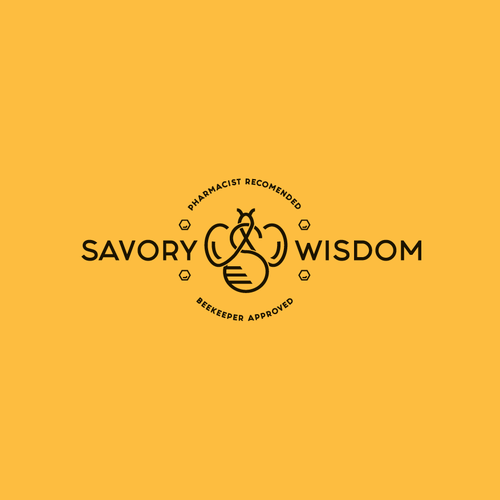 Honeycomb design with the title 'Monogram concept logo for SAVORY WISDOM'