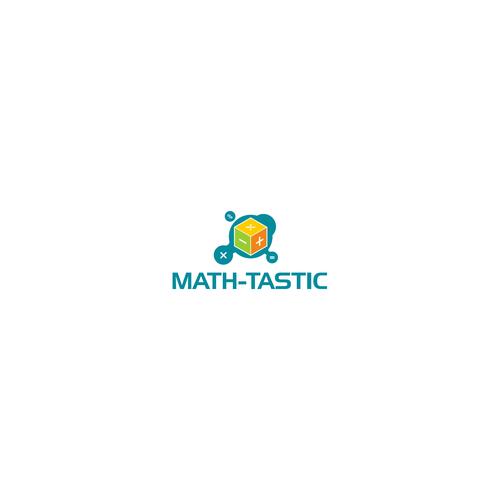 Mathematics logo with the title 'created math concept with box'
